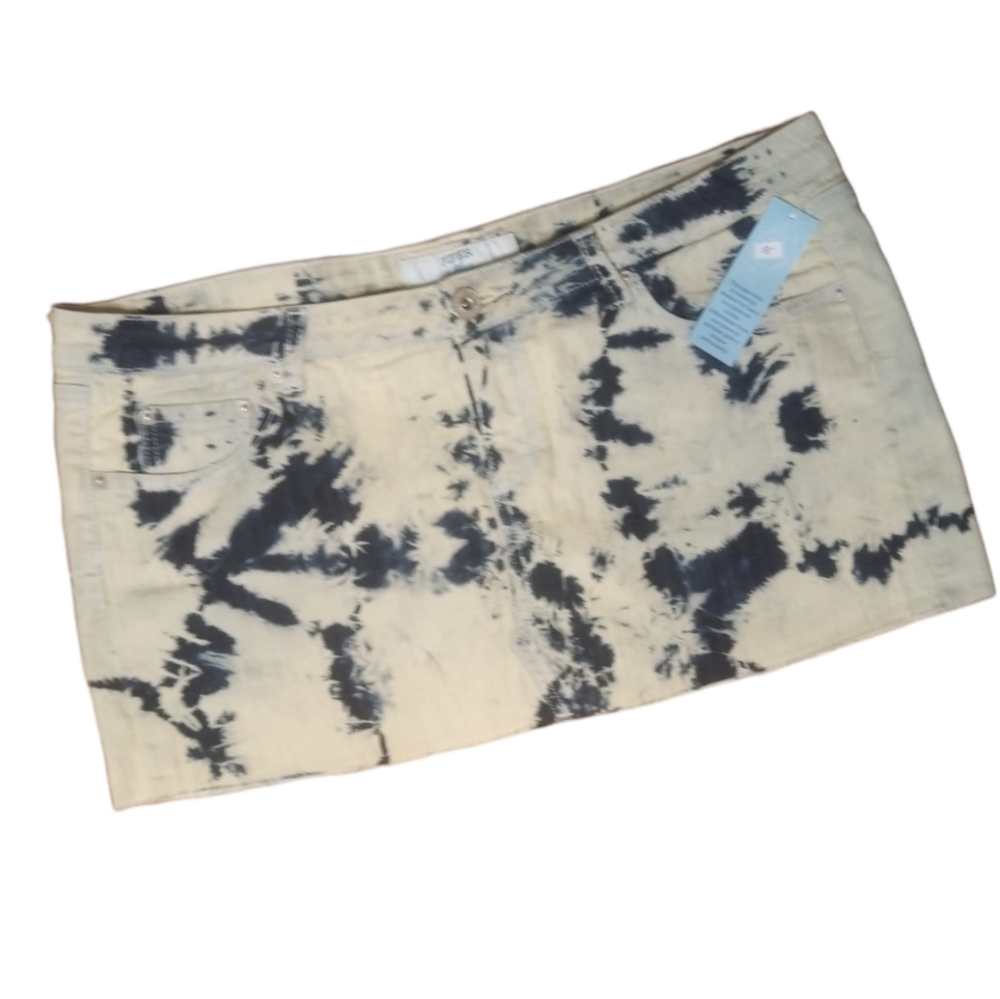 PIPER & Blue Tie Die Denim Mini Skirt size 17